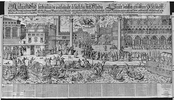 Procession of the Doge to the Bucintoro on Ascension Day  with, Poster Print
