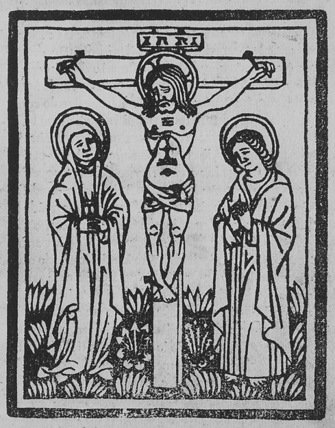 Ars Moriendi La Historia del iudicio del figliolo de dio Iesu,  Poster Print Wall Art