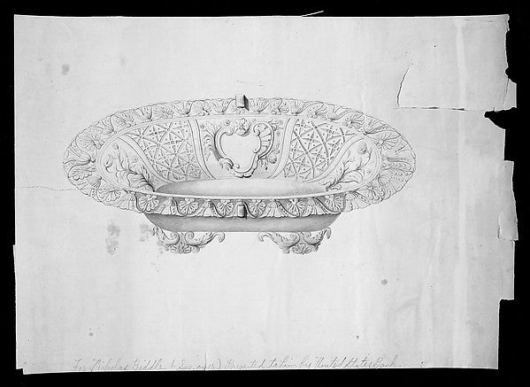 Design for a fruit or bread basket c1836–37-Thomas Fletcher,S, Poster Print