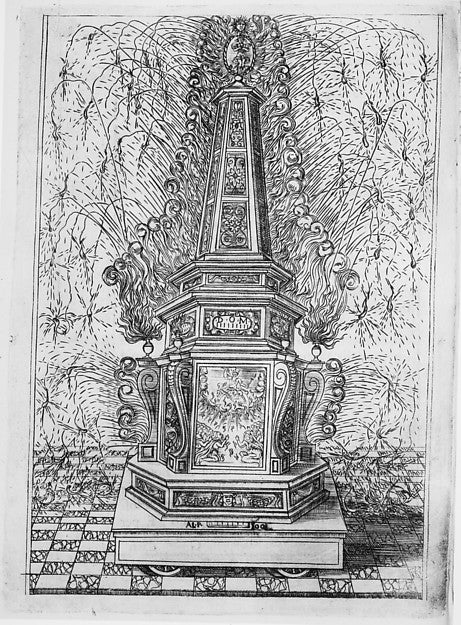 Festival for Saint Placidus  Messina  August 2  1589 -  Firework,  Poster Print Wall Art