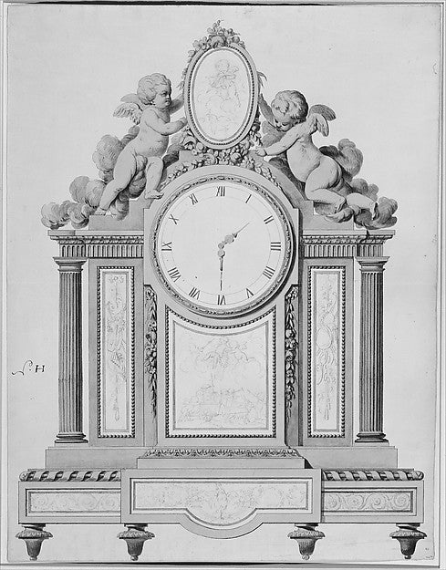 Design for a Clock 1770–85-Anonymous,French,18th cent, Poster Print
