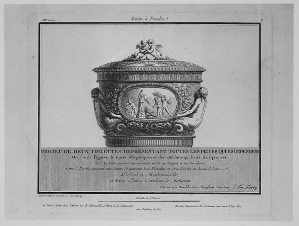 Projet de Deux Toiletes 1775–90-Jean François Forty, Poster Print