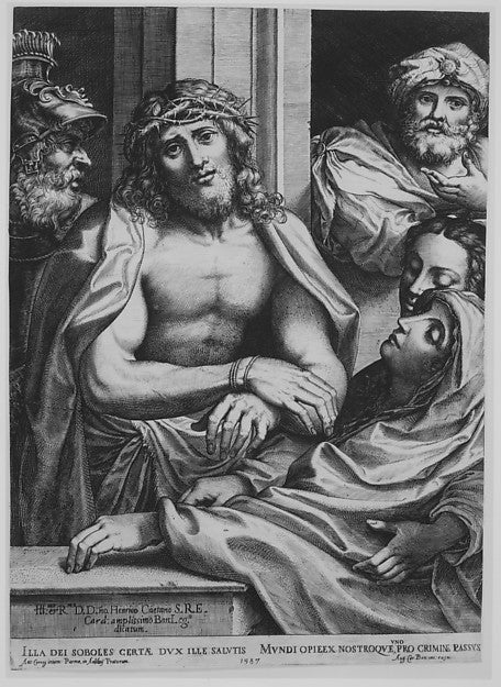 Ecce Homo 1587-Agostino Carracci, After Correggio ,  Poster Print Wall Art