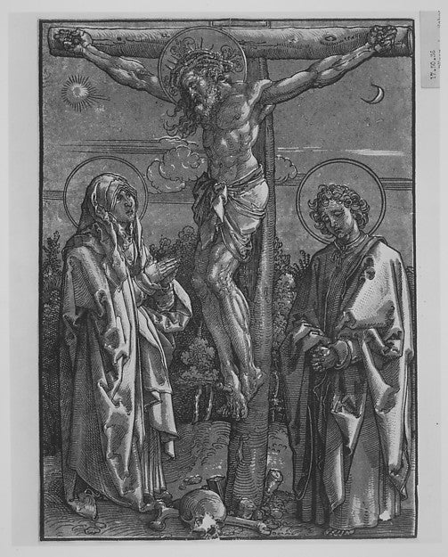 Christ on the Cross with the Virgin and Saint John 1500–1550-D,  Poster Print