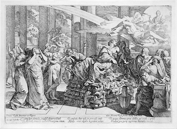 Scrapbook containing Italian Etchings of the XVIth and XVIIth,  Poster Print Wall Art