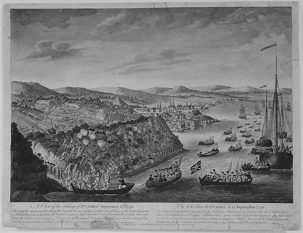A View of the Taking of Quebec  September 13  1759 c1760-,16x12"(A3)Poster