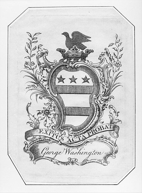 Anonymous, British, 18th century:Bookplate of George Washing-16x12"(A3) Poster