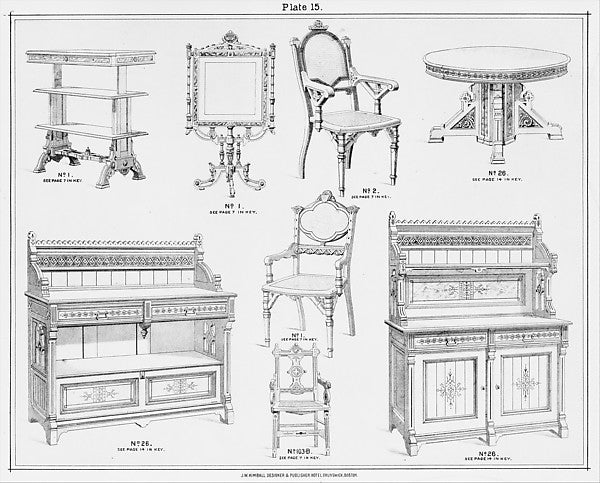 Kimball's Book of Designs: Furniture and Drapery. 1876-, Poster Print