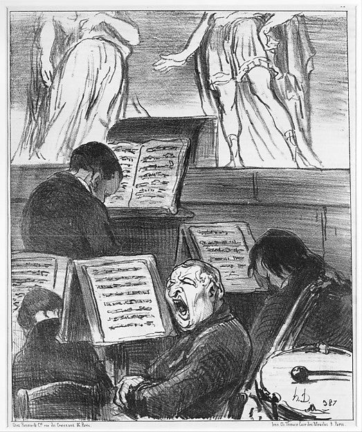 The Orchestra During the Performance of a Tragedy   from Croqu, Poster Print