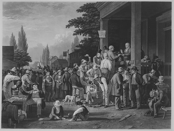 After George Caleb Bingham:The County Election 1847-16x12"(A3) Poster