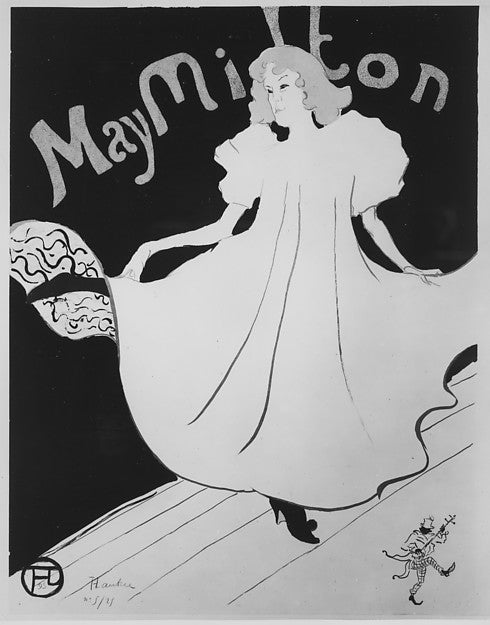 May Milton 1895-Henri de Toulouse-Lautrec,16x12"(A3) Poster