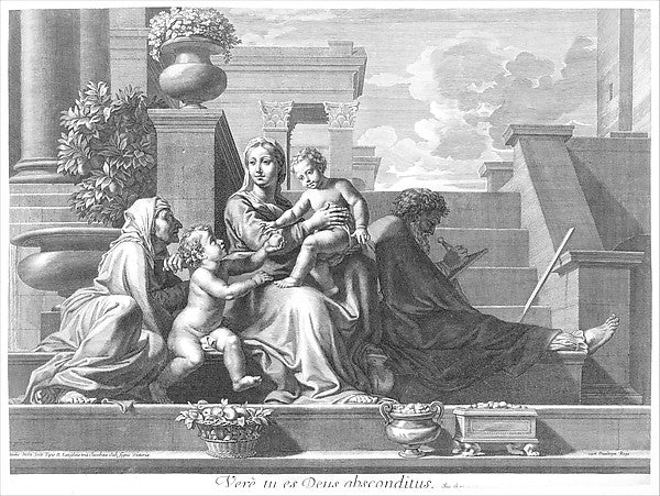 Holy Family on the Steps 1668-Claudine Bouzonnet Stella,After,  Poster Print Wall Art