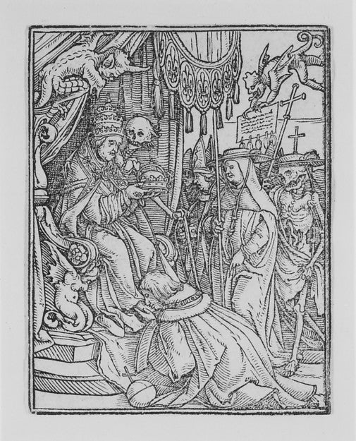 The Pope  from The Dance of Death c1526,published 1538-Design,16x12