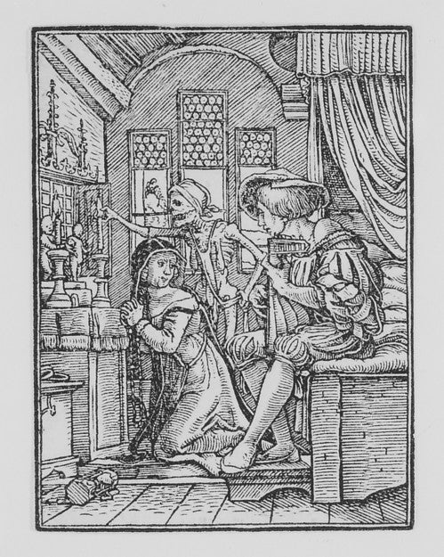 The Nun  from The Dance of Death c1526,published 1538-Designe,  Poster Print Wall Art