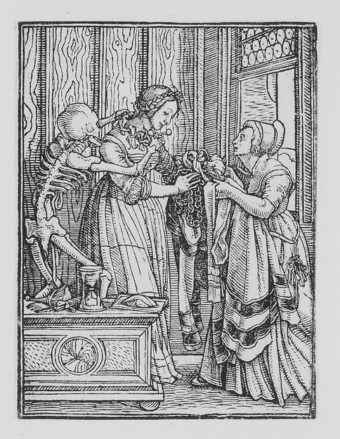 The Countess  from The Dance of Death c1526,published 1538-,  Poster Print Wall Art