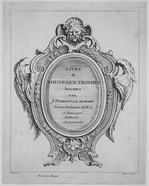 Book of New Trophies 1720–74-Jacques Dumont,called le Romain,  Poster Print Wall Art