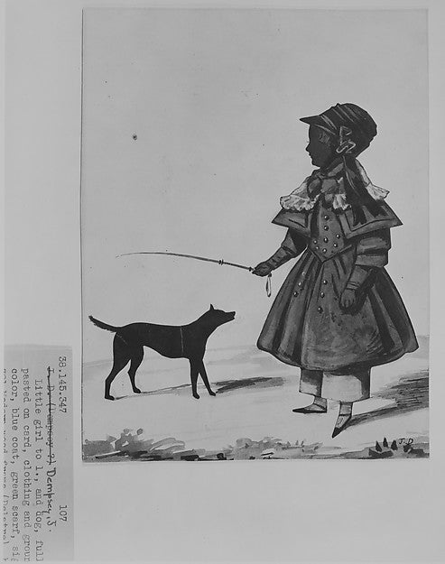 Little Girl and Dog 1832–44-John Dempsey,  Poster Print Wall Art