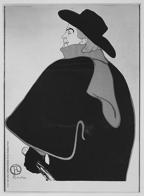 Aristide Bruant  dans son cabaret 1893-Henri de Toulouse-Lautr,16x12"(A3) Poster