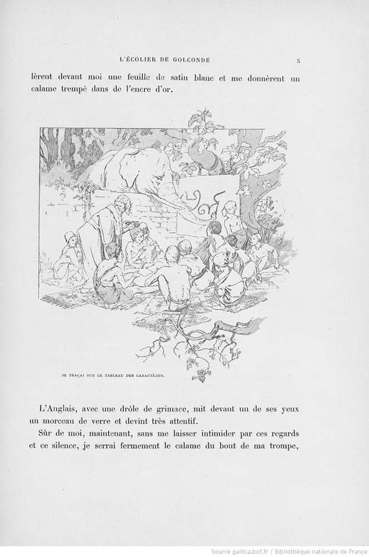 Mémoires d'un éléphant blanc. Illustrations par alfons Mucha, Judith Gautier 3 vintage artwork by Alphonse Mucha, 16x12" (A3 size) poster print