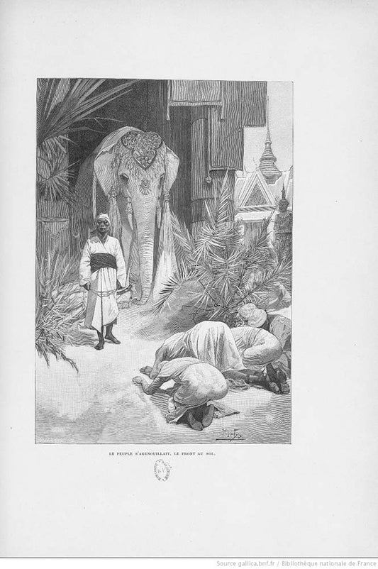 Mémoires d'un éléphant blanc. Illustrations par alfons Mucha, Judith Gautier 4 vintage artwork by Alphonse Mucha, 16x12" (A3 size) poster print