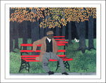 Man on a Bench (also known as The Park Bench) 1946 by Horace Pippin, Classic African American artwork, 16x12" (A3) Poster Print