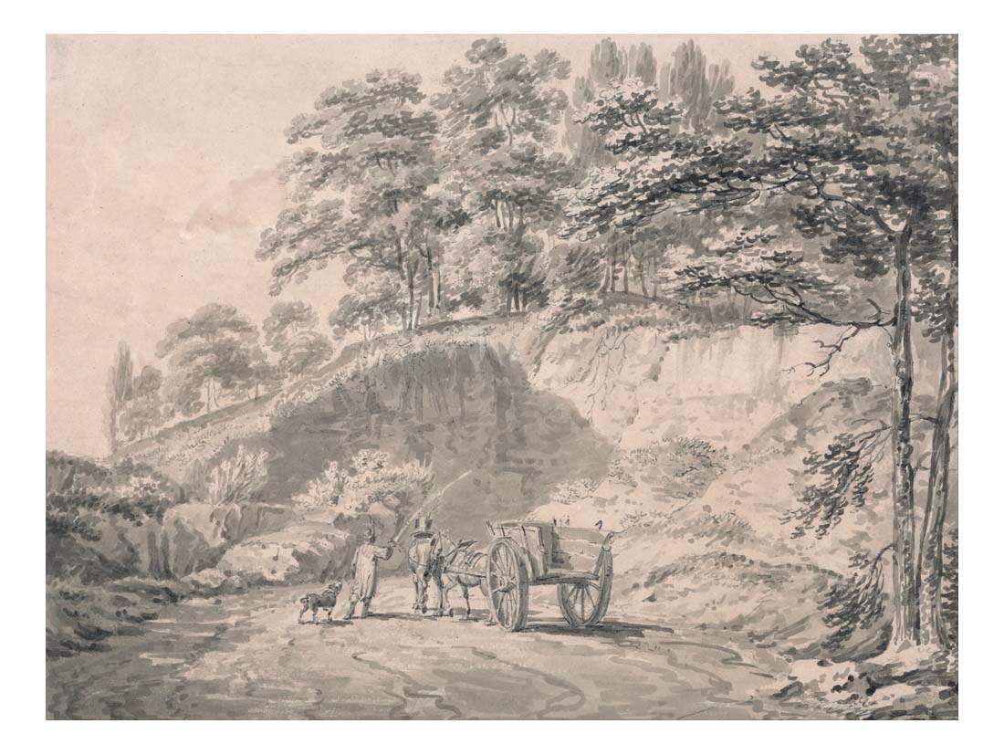 Man with Horse and Cart Entering a Quarry, 1797 by John Mallord William Turner RA