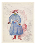 Marc Chagall - A Coachman, costume design for Aleko, 16x12" (A3) Poster Print