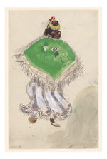 Marc Chagall - A Gypsy, costume design for Aleko, 16x12" (A3) Poster Print