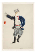 Marc Chagall - A Peasant, costume design for Aleko, 16x12" (A3) Poster Print