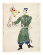 Marc Chagall - A Policeman and a Peasant, costume design for Aleko, 16x12" (A3) Poster Print