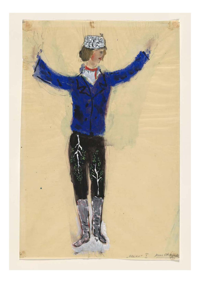 Marc Chagall - Aleko, costume design for Aleko (2), 16x12