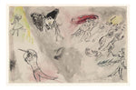 Marc Chagall - Aleko's Vengeance, sketch for the choreographer for Aleko, 16x12" (A3) Poster Print