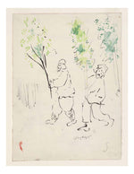 Marc Chagall - Dancing Birch Treee, sketch for the choreographer for Aleko, 16x12" (A3) Poster Print