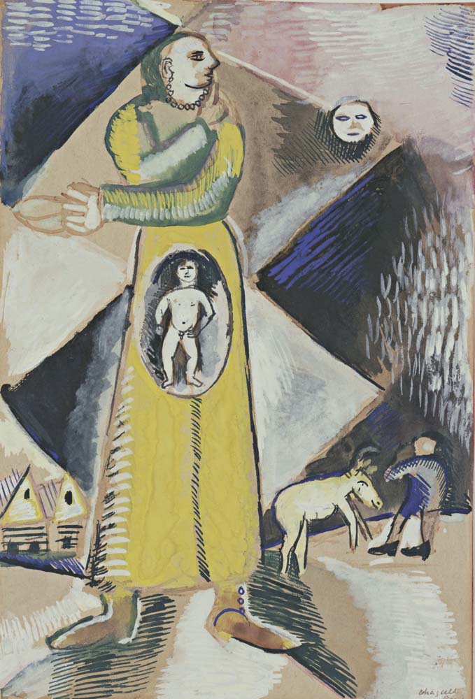 Marc Chagall - Maternity, vintage art, modern poster print