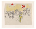 Marc Chagall - Sketch for the Choreographer, for Aleko (4), 16x12" (A3) Poster Print