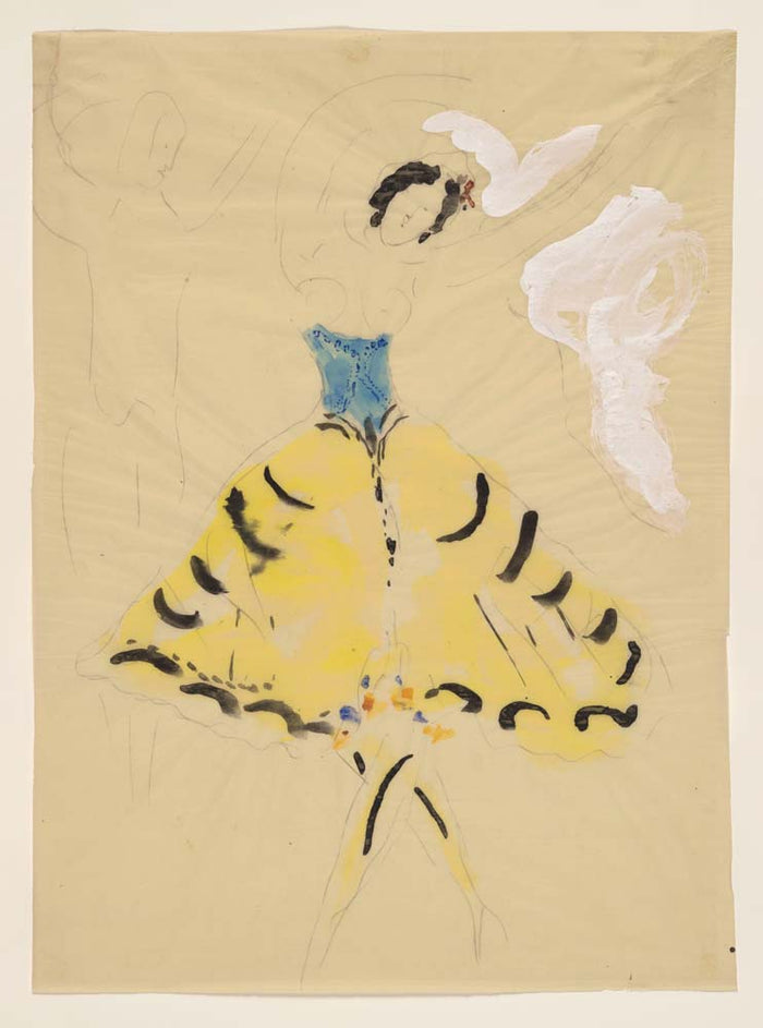 Marc Chagall - Zemphira, costume design for Aleko (2), vintage art, modern poster print