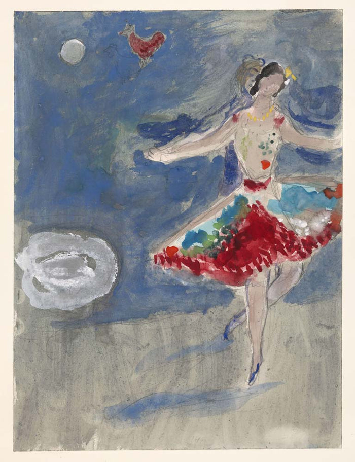 Marc Chagall - Zemphira, costume design for Aleko (3), vintage art, modern poster print
