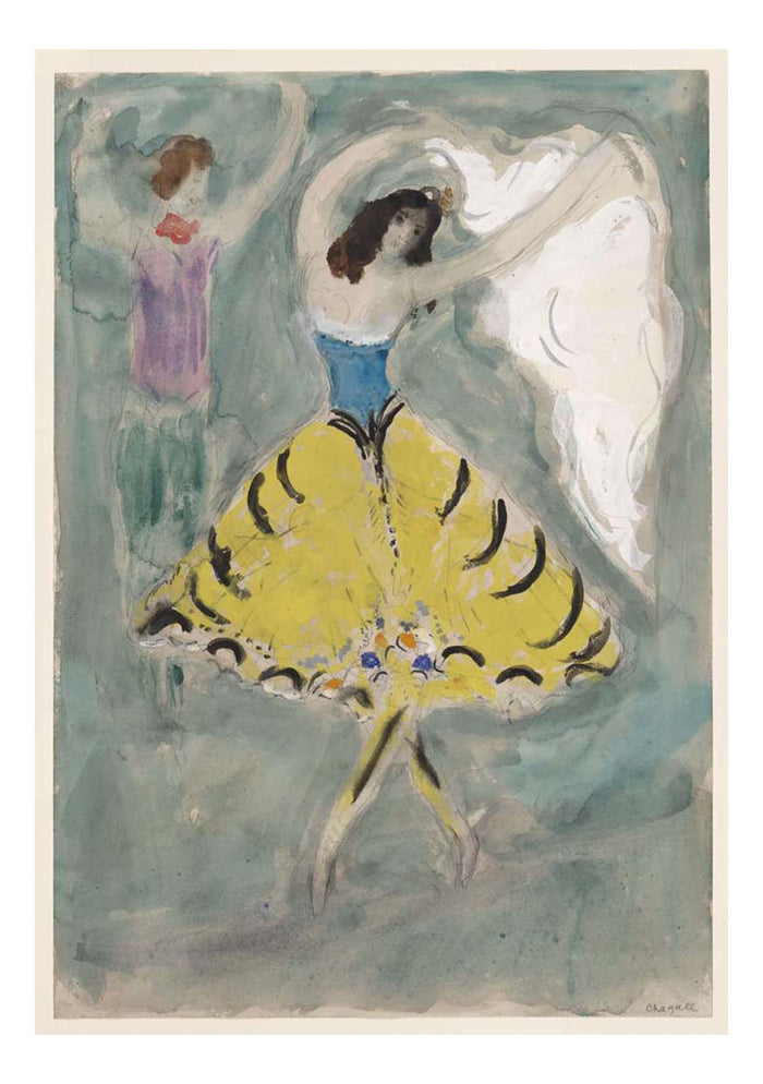 Marc Chagall - Zemphira, costume design for Aleko (5), 16x12
