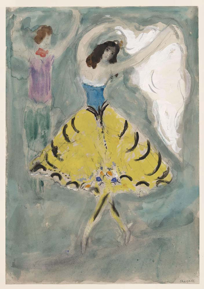 Marc Chagall - Zemphira, costume design for Aleko (5), vintage art, modern poster print