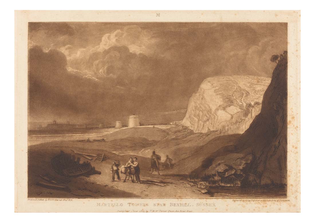 Martello Towers near Bexhill, Sussex, 1811 by John Mallord William Turner RA