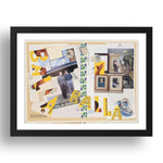 Martin Kippenberger: Balla Balla, modernist artwork, A3 Size Reproduction Poster Print in 17x13" Black Frame