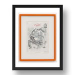 Martin Kippenberger: Untitled (7), modernist artwork, A3 Size Reproduction Poster Print in 17x13" Black Frame