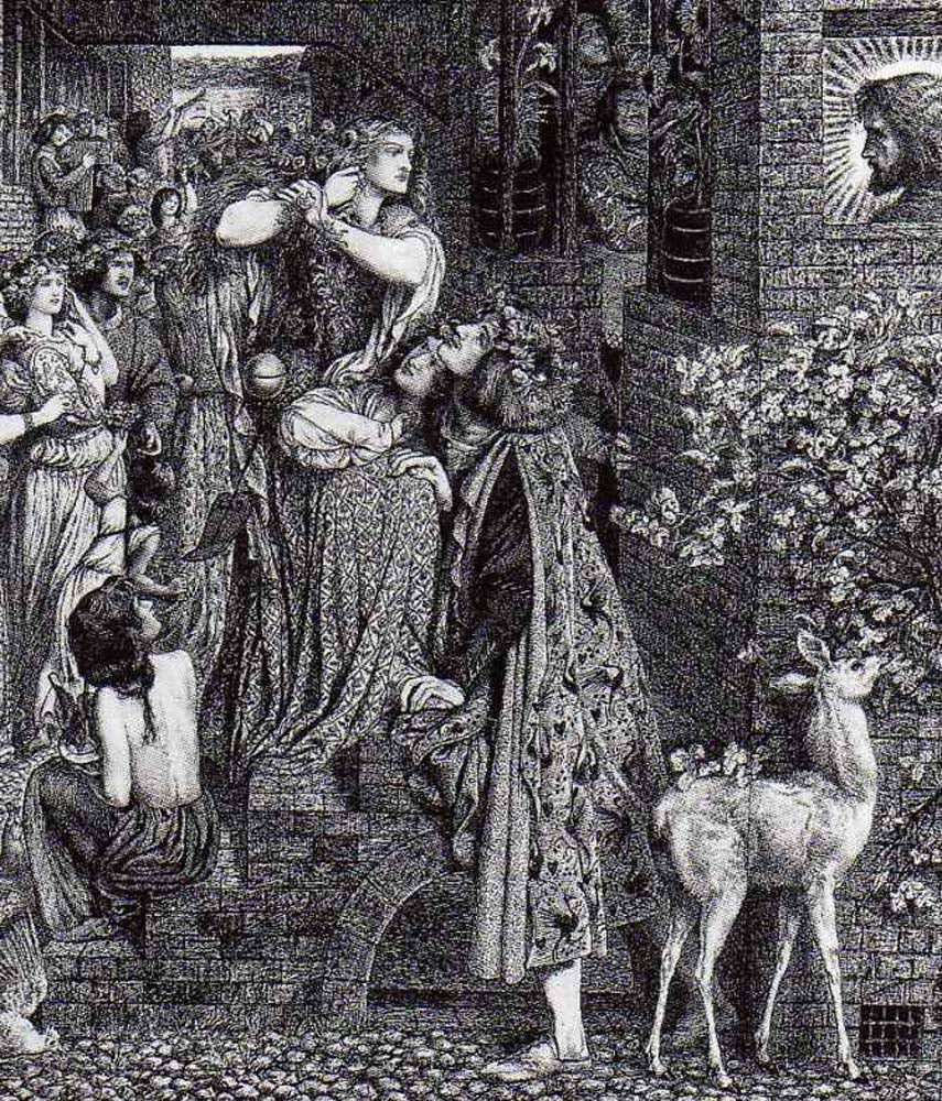 Mary Magdalen, Pharisee, 1858-59 by Dante Gabriel Rossetti, English Pre-Raphaelite Painter,16x12"(A3) Poster Print