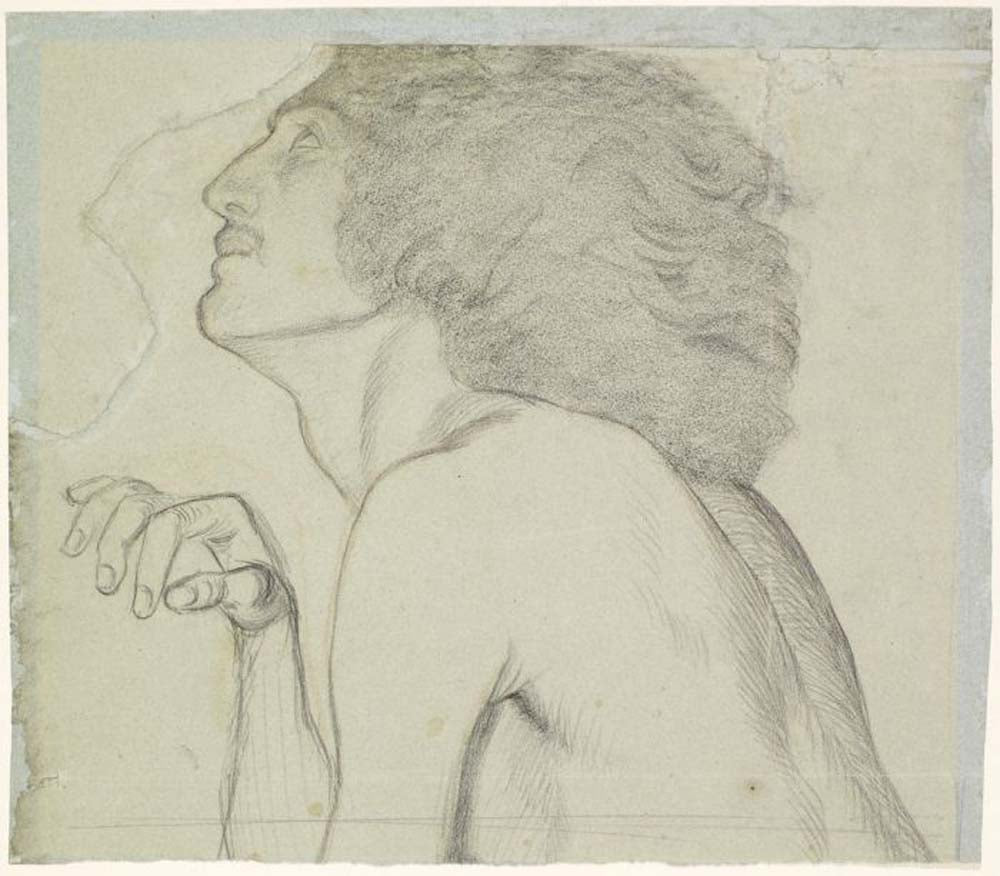 Mary Magdalene, Pharisee -  , 1858 by Dante Gabriel Rossetti, English Pre-Raphaelite Painter,16x12"(A3) Poster Print