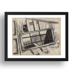 Max Beckmann: A Mirror on an Easel, modernist artwork, A3 Size Reproduction Poster Print in 17x13" Black Frame