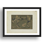 Max Ernst: The Horse He's Sick, modernist artwork, A3 Size Reproduction Poster Print in 17x13" Black Frame