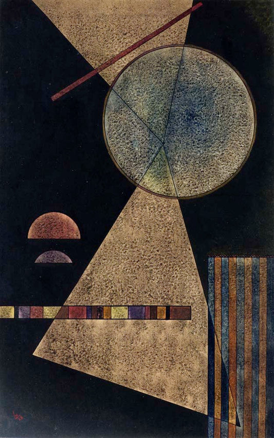 Meeting-Point - Wassily Kandinsky -1928 by Wassily Kandinsky, 16x12"(A3) Poster Print