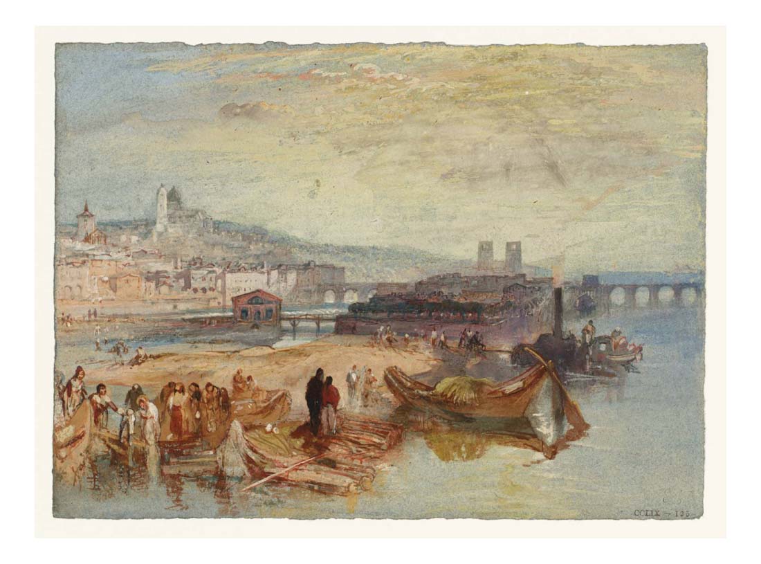 Melun, 1833 by John Mallord William Turner RA, 12x8"(A4) Poster