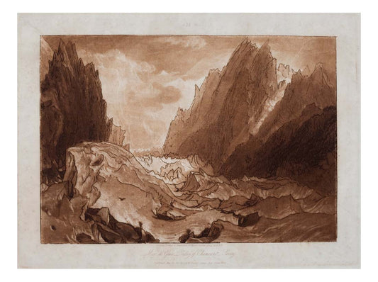 Mer de Glace, Valley of Chamouni, Savoy, 1812 by John Mallord William Turner RA, 12x8"(A4) Poster