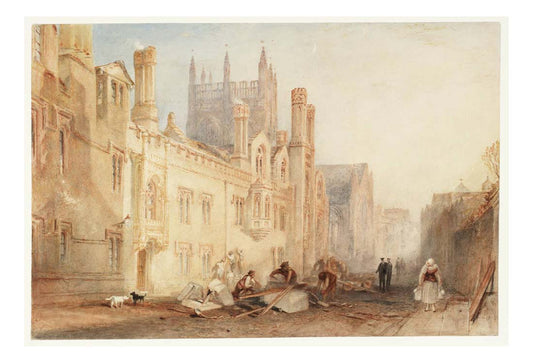 Merton College, Oxford, 1835-38 by John Mallord William Turner RA, 12x8"(A4) Poster